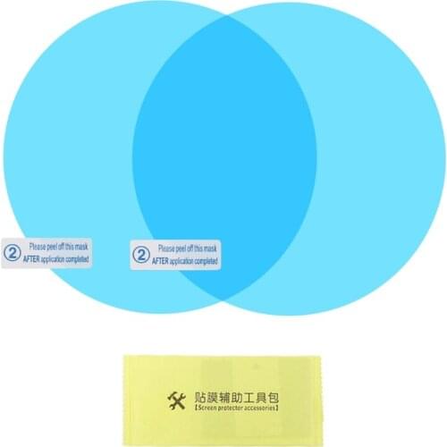 2 Pcs Car Rear View Mirror Rainproof Film Anti-Fog Clear Protective Sticker Anti-Scratch Waterproof Mirror Window Film