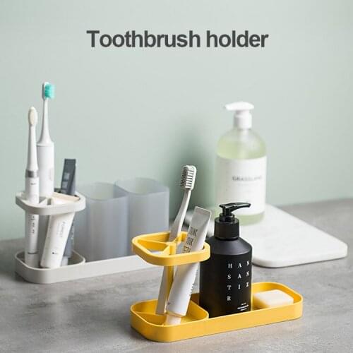 Bathroom Storage Shelves Racks Creative Toothbrush Holder Rack Set Organizer Free Punch With Mouthwash Cup Bathroom Accessories