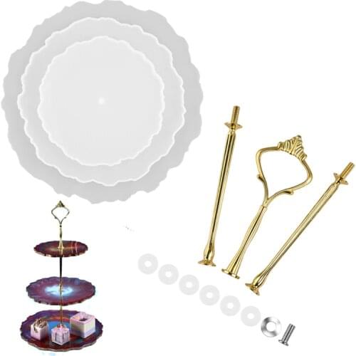 Transparent Fluid Irregular Wave Coaster Mold Resin Casting Molds Silicone Epoxy Jewelry Pendant Agate Making Mould Tool