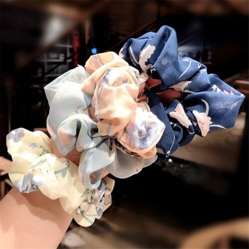 2020 Fashion Hair Accessories Women Scrunchie Ponytail Holder Flower Scrunchies Pack Hair Ties Elastics Hair Bands for Girls