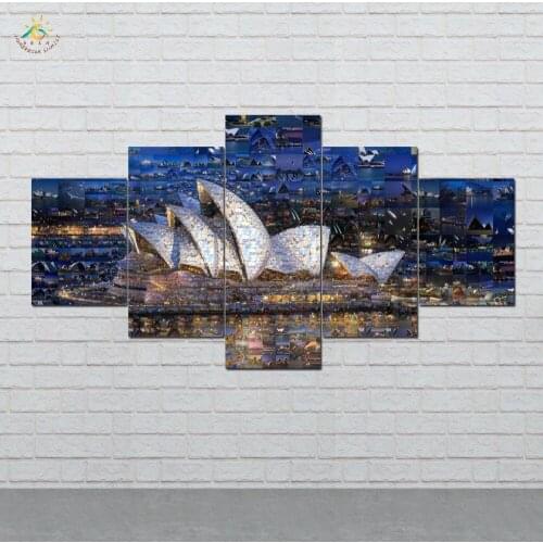 Sidney Travel Modern Canvas Art Prints Poster Wall Painting Home Decoration Artwork Wall Art Pictures for Bedroom 5 PIECES