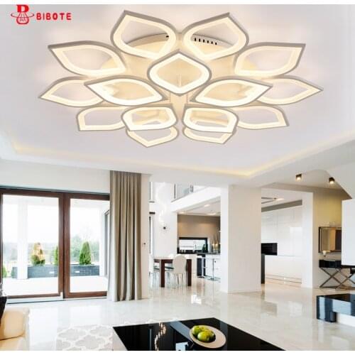Modern aluminum acrylic led ceiling light with remote control lampara techo living bed room lights home lighting avize luminaria