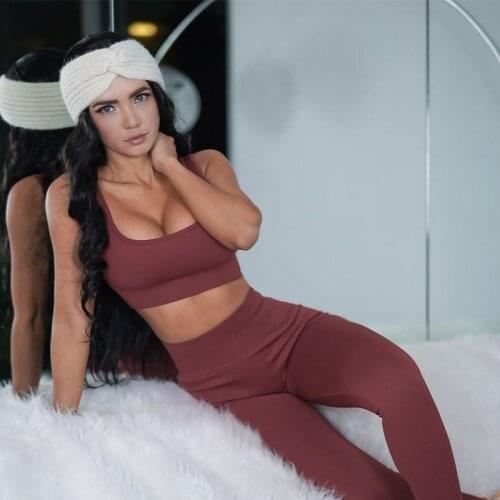 Sleeveless Gym Yoga Sports Suits Outwears Home Knitted Sexy Exercise High Waist Trousers Fitness Sets Summer Clothing,ZF894