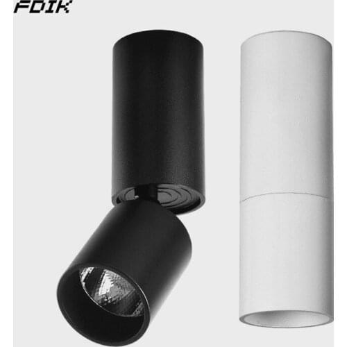 Rotating Folding Dimmable LED Downlights 9W 12W 15W COB LED Ceiling Spot Lights AC85-265V LED Ceiling Lamps Indoor Lighting