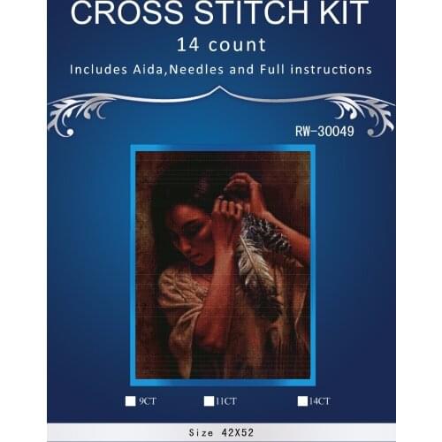 Top Quality Lovely Hot Sell Counted Cross Stitch Kit Old World Holiday Ornaments Similar DMC RW-30049 Girl