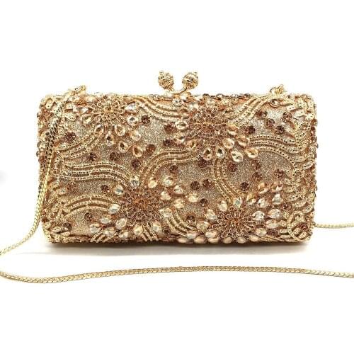 19x10.5CM Women Banquet Clutch Bag Diamond Dinner Bag Hard Box Bag Dress Evening Bag a6832