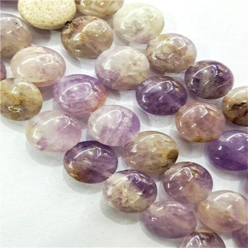 1 Strand/33pcs 12x6mm Wholesale Natural Purple Amethyst Round Loose Beads DIY Jewelry Accessories 15.5inch S416