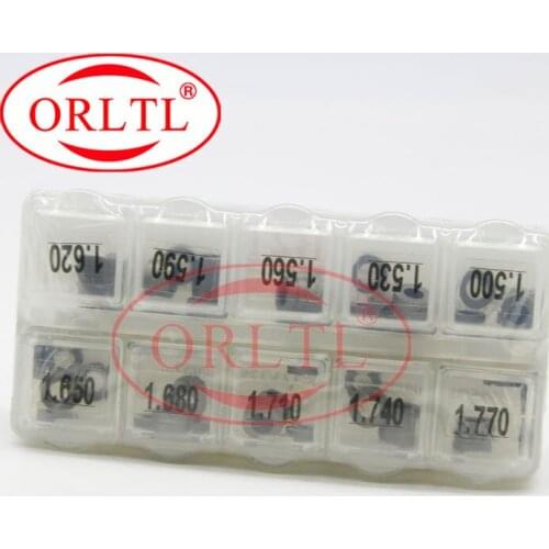 100 pcs ORLTL B21 Auto Engine Common Rail Injector Calibration Shims And Diesel Fuel Nozzle Gasket Sizes 1.50mm-1.77mm