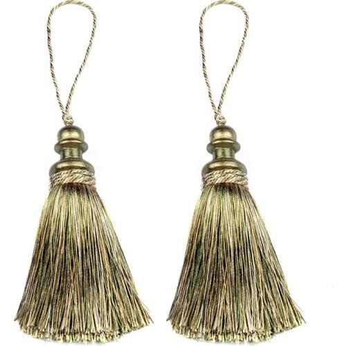 2Pcs Tassels Hanging European Style Key Tassels Sewing Room Curtain Accessories Tassels Ribbon Tassel Fringe Trim DIY Craft