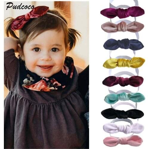 2019 Brand Fashion Toddler Cute Rabbit Ear Hair Band Headwear Kids Baby Girl Headband Accessories 9 Colors