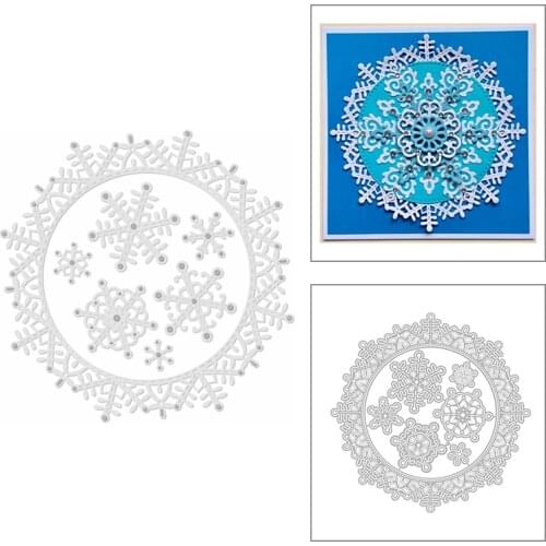 2020 New Christmas Snowflake Metal Cutting Dies and Background Die Scrapbooking For Crafts Greeting Card Making no Stamps Sets