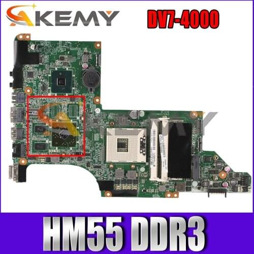 630985-001 630985-501 For HP Pavilion DV7-4000 Laptop motherboard DA0LX6MB6H1 HM55 216-0774211 DDR3 Mainboard