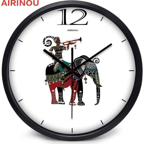 Airinou Southeast Asian Style Ethnic Characteristics Of The Elephant Clock