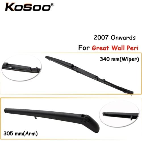 KOSOO Auto Rear Wiper Blade 340mm 2007 Onwards For Great Wall Hover Peri Rear Windshield Wiper Blades Arm Car Accessorie Styling