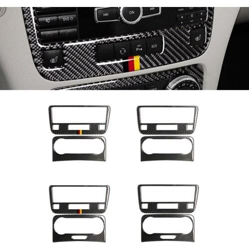 Car Central Control Air Conditioning Outlet CD Panel Decoration Sticker set for Mercedes-Benz GLK 260 300 350 250 220 Stickers