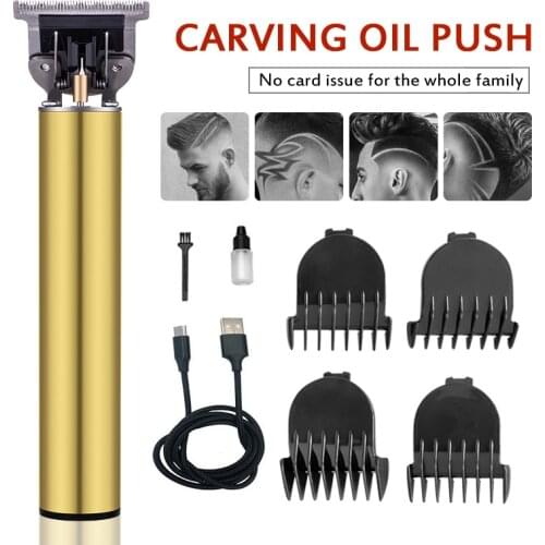 T- Skeleton Cordless Freedom Trimmer With LED Light To Indicate And Dry Shaving-Zero Gapped Baldheaded Hair Clipper Hair Cutting