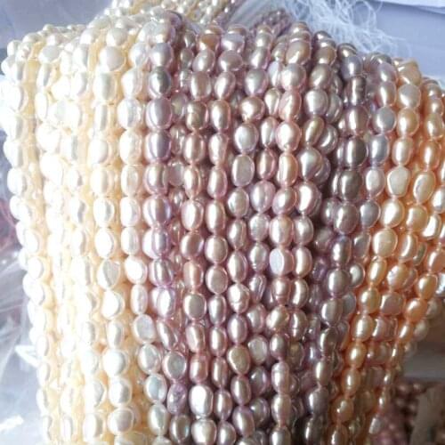 8-9mm Real White Natural Pearl Genuine Freshwater Pearl Punch Beads For Jewelry Making DIY Bracelet Necklace Earrings Wedding