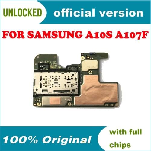For Samsung Galaxy A10s A107F Unlocked 100% Original Motherboard with full chips Logic Board Tested Good MB With Android System