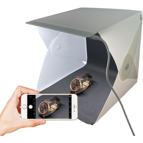 Two colors Dual LED Panels Folding Portable Photo Video Box Lighting Studio Shooting Tent Box Kit Emart Diffuse Studio lightbox