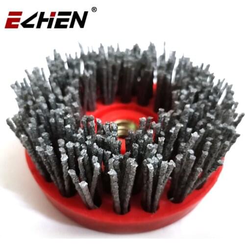 Hot Sale Round/Frankfurt Steel Wire/Nylon Hard Abrasive Antique DIamond Brush for Stone Polishing granite marble surface