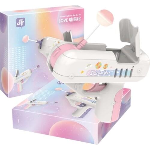 Mini Lollipop Gun Creative Music Glowing Candy Toy Guns Boys Girls Couples Surprise Strange Cute Baby Pink Toys Gifts For Kids