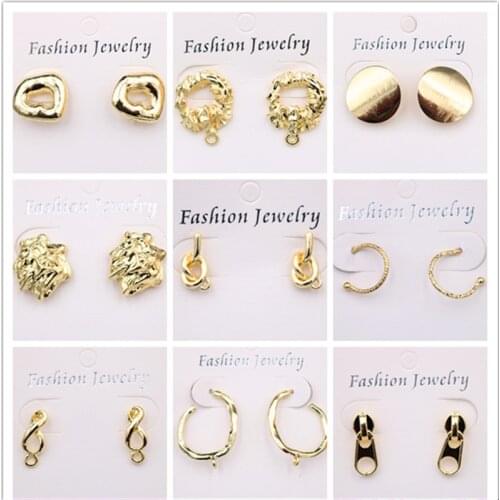 Multiple Styles Fashion Geometric Shape Stud Earring Pendant DIY Womens Party Social Charm Jewelry Accessories 1Pair A326