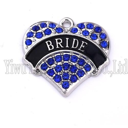 Fashion BRIDE Family Crystal Love Heart Pendant