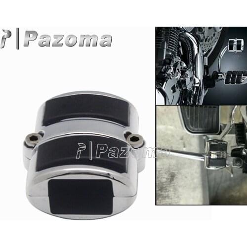 Motorcycle Chrome Peg Brake Pedal Cover For Yamaha V-Star 650 950 1100 1300 Classic Custom Rear Brake Pedal/Heel Shift Pad Cover