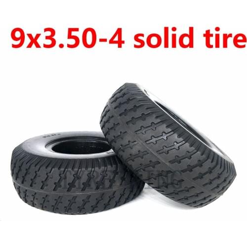 9x3.50-4 Solid Tire for Gas Scooter Skateboard Pocket Bike Electric Tricycle 9*3.50-4 Solid Tubeless Tyre Parts 1 PCS