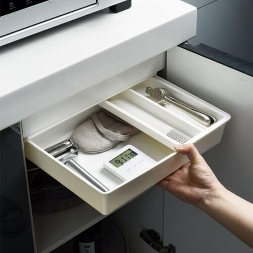 Table Under Paste Plastic Desk Organizers Memo Pen Stationery Storage Box Case Desk Drawer Divider Stationery Sticky Decorations