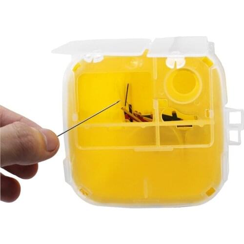 Plastic Tattoo Medical Sharps Container Supplies Biohazard Needle Disposal Tattoo Needle Tips Accessories Waste Box Buckets
