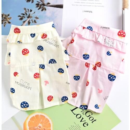 Cat Dog Shirt Summer Pet Clothing Yorkshire Pomeranian Shih Tzu maltese Poodle Bichon Schnauzer Dog Clothes Puppy Doggie Costume