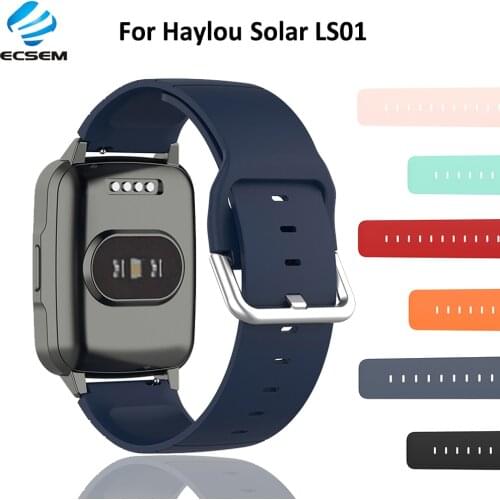 Silicone band for Xiaomi youpin haylou LS01 smart watch accessories wristband strap for haylou LS01 bracelet loop adjustable
