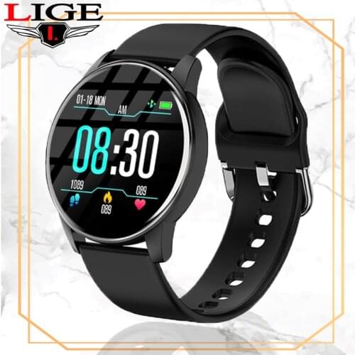 LIGE 2021 Fashion Smart Watch Ladies Heart Rate Blood Pressure Multifunctional Sport Watch Men Woman Waterproof Smartwatch Women