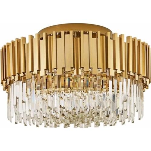 LED Postmodern Silver Gold Crystal Round Designer Lamparas De Techo Ceiling Lights.Ceiling Light.Ceiling Lamp For Foyer