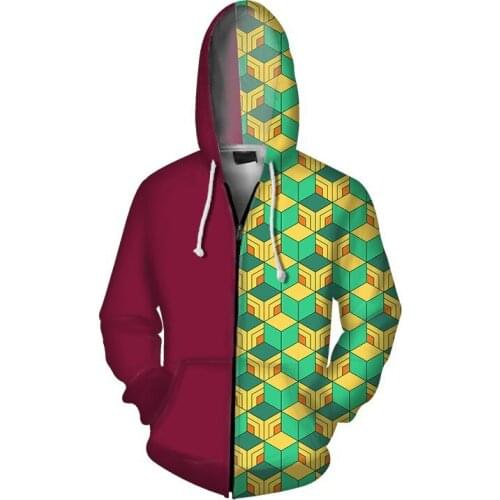 Day of the Ghost Blade 3D Plaid Print Sweatshirts Anime Hoodies Sweatshirt Women Men Autumn Jacket Hip Hop Cosplay Clothes