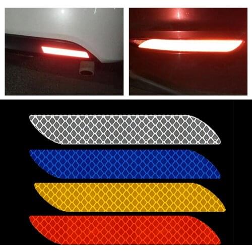 Universal Car Reflective Sticker Warning Safety Paster Water-Resistant Car Rear Bar Decorative Sticker for Road Safety Needs