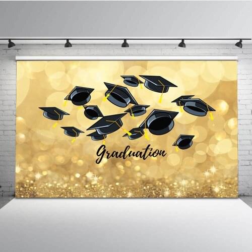 Mehofoto Graduation 2019 Photography Backdrops Gold Glitter Bokeh Photo Booth Background for Photographic Studio G-538