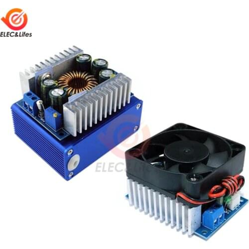 High Power 12A DC-DC Car Voltage Buck Power Supply Module 5-40V to 1.2-36V Step Down Converter Module with Aluminum Alloy Case