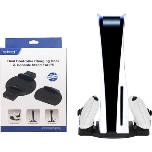 For PlayStation5 DE/UHD Console Dual Charger Stand Charging Dock Base Bracket For PS5 Game Console Double Seat Charging Dock