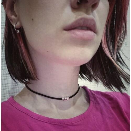 Fashion Simple Gold Beads Black Choker Chains Necklace for Women Chocker Necklaces Charms Collar Collier Femme Colar Jewelry