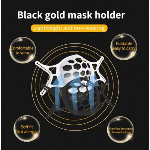 10/1Pcs Mask Holder 3D TPE Mouth Mask Support Breathing Assist Mask Inner Cushion Bracket Foldable Mask Holder Breathable Valve