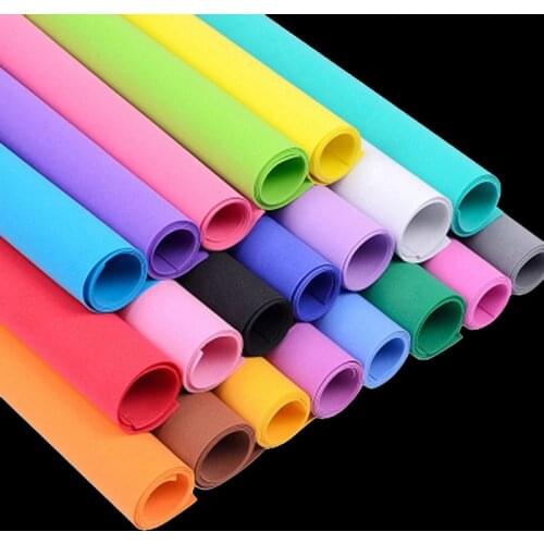 10Sheets 50x50cm Sponge Paper 1mm Handmade Craft Paper EVA DIY Crafts Materials Cut Foam Paper Nursery Decoration New Year Gift