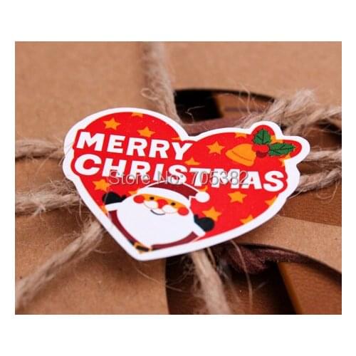 100pcs/lot Size:3.5 *2.8cm,New Christmas"MERRY CHRISTMAS"Sticker,Craft Seal sticker Gift Packing Decoration (aa-101)