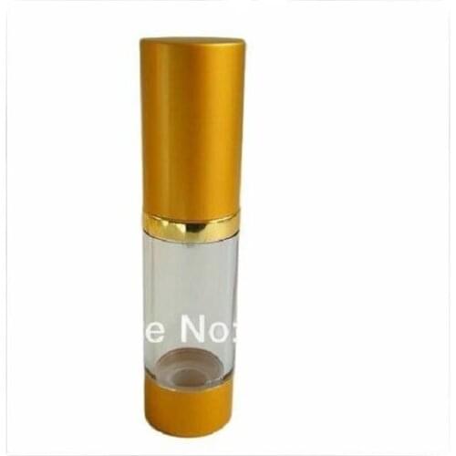 15ML Gold airless bottle or cosmetic sprayer with white pump