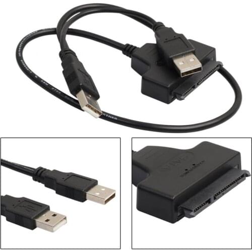 USB 2.0 To 2.5inch HDD 7+15pin SATA Hard Drive Cable Adapter For SATA SSD & HDD