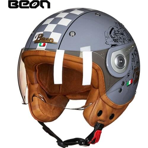 NEW FEMALE Motorbike Off-road Mens Helmet Vespa Vintage Motorcycle Helmets Open Face Capacetes Retro Helmet B-110A