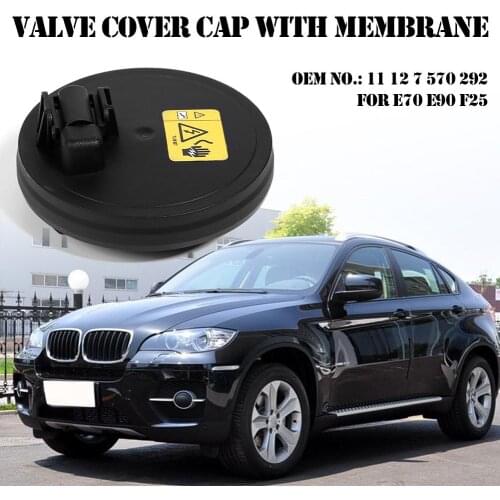 Black + Yellow Car Valve Cover Cap+Membrane for E70 E90 F25 11127570292 Cylinder Head Cover Auto Engines & Components