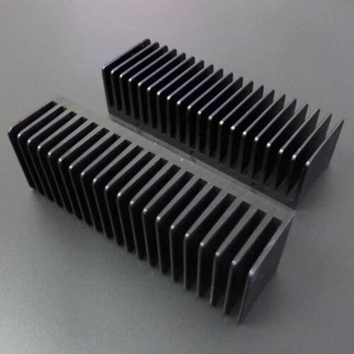Black Aluminum radiator 155mm * 40mm * 50mm Heat Sink For LM3886 TDA7293 Amp