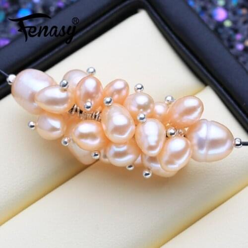 FENASY Choker Necklace Pearl Necklace Fashion Design Genuine Pearl Jewelry New Pink Pearl Necklaces & Pendants